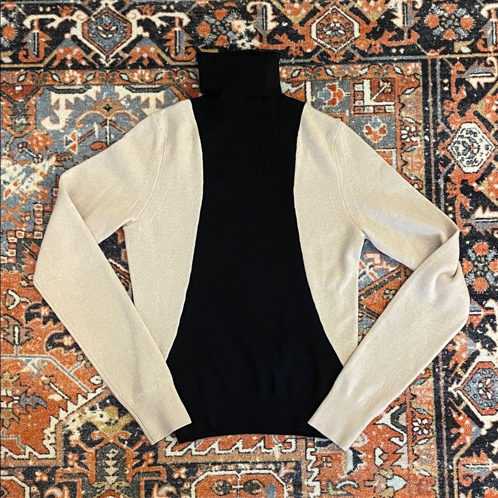 NWOT Helmut Lang Wool Colorblock Turtleneck Sweater | Women’s Size M
